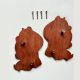 Handcrafted Acacia Wood Baby Unicorn Handle Pair